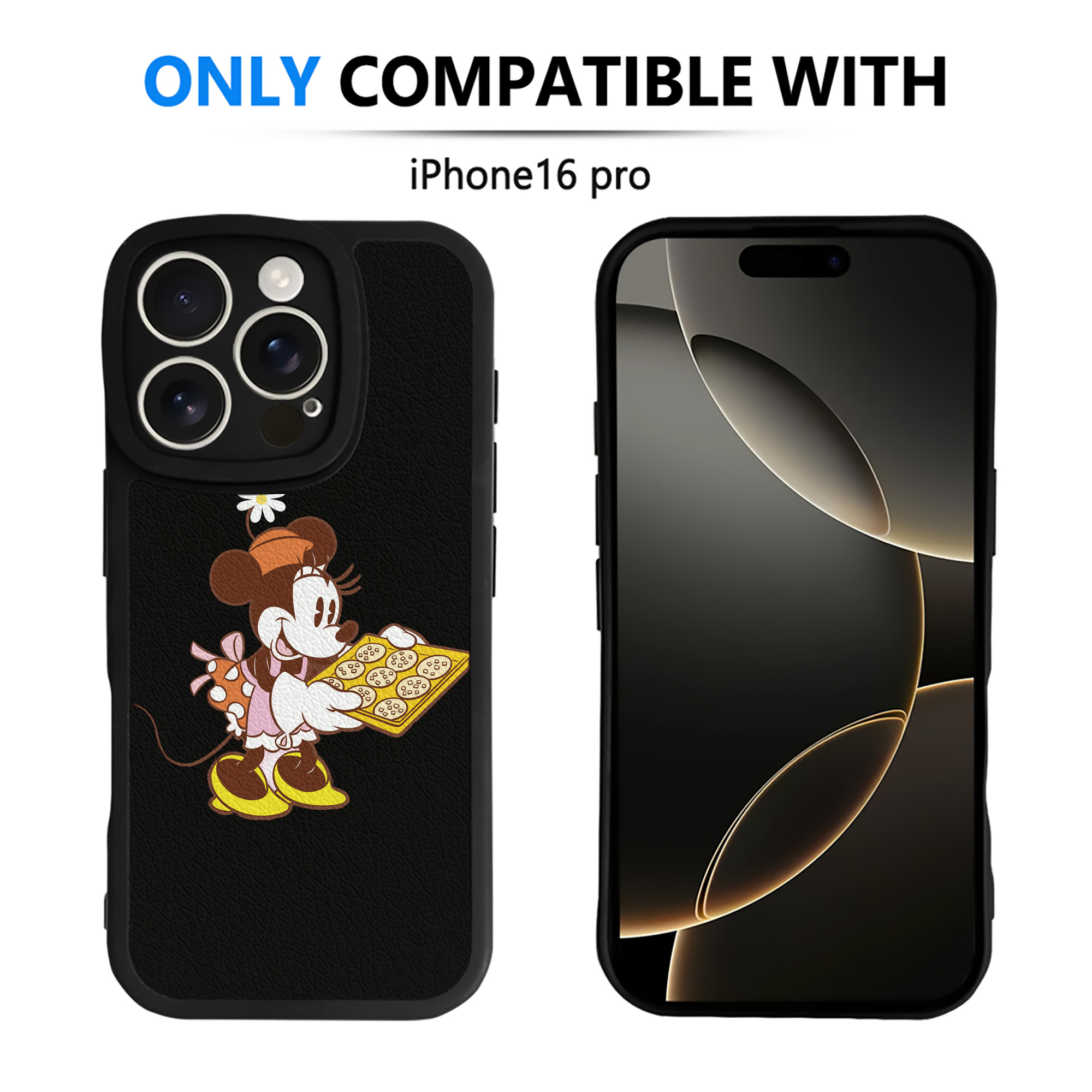 （画像用） ミッキーマウス Mickey Mouse 【iPhone 16シリーズ対応】シリコンスマホケース（レザー調） 材質：シリコン